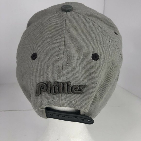 Philadelphia Phillies Baseball Hat Cap New Era Adjustable Gray MLB - Picture 3 of 5